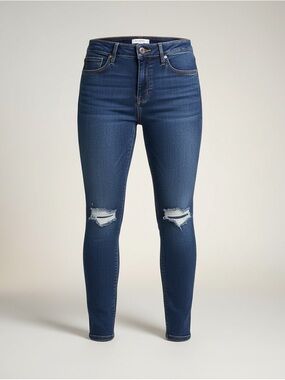 Hollister Dark Blue Ripped Skinny Jeans